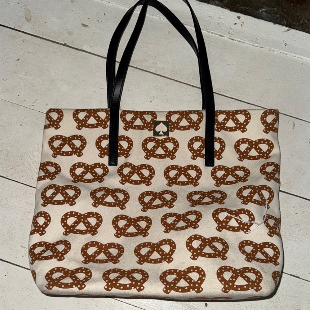 Kate Spade Cream and Brown Tote Bag